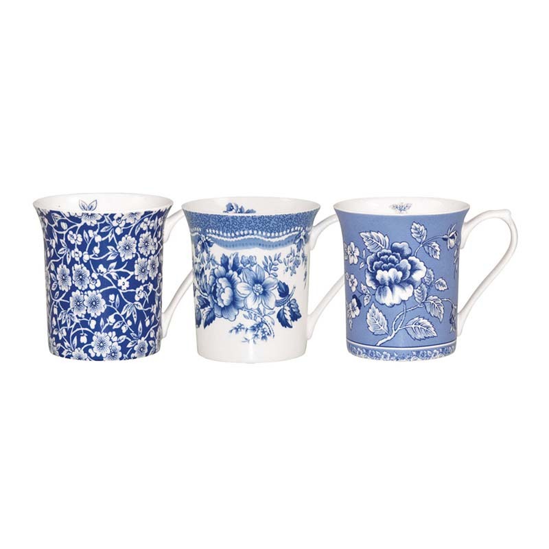 Queens - 3AT Blue Story 1 200ml/7oz Royale Mugs (PK6) - Queens By Churchill