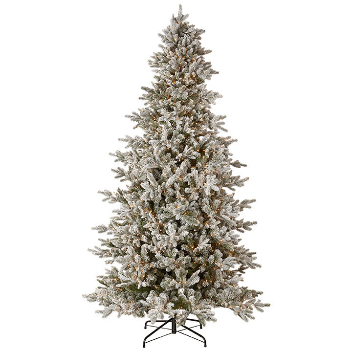 RAZ Christmas Trees - 2.74m/9' Flocked Snake Light Tree - RAZ Imports