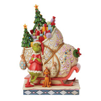Grinch by Jim Shore - 21.4cm/8.5" Grinch & Max Standing by Sleigh