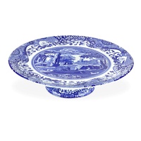 Spode Blue Italian - 27cm Footed Cake Plate