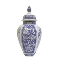 Spode Blue Italian Archive - 45cm Floral Ginger Jar