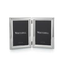 Whitehill Studio - Silver Plated Beaded Double Photo Frame 10cm x 15cm